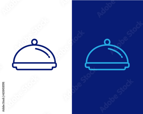 Food tray icon vector logo flat style illustration