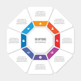Cycle Infographic Template With 8 Steps, Workflow or Process Diagram