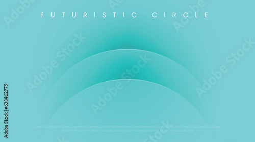 abstract minimalist blue circles background with luxury style, light lines. futuristic circular concept wallpaper. vector illustration