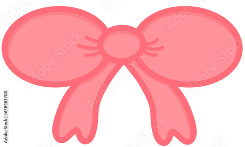 pink bow isolated on white © Wannapa