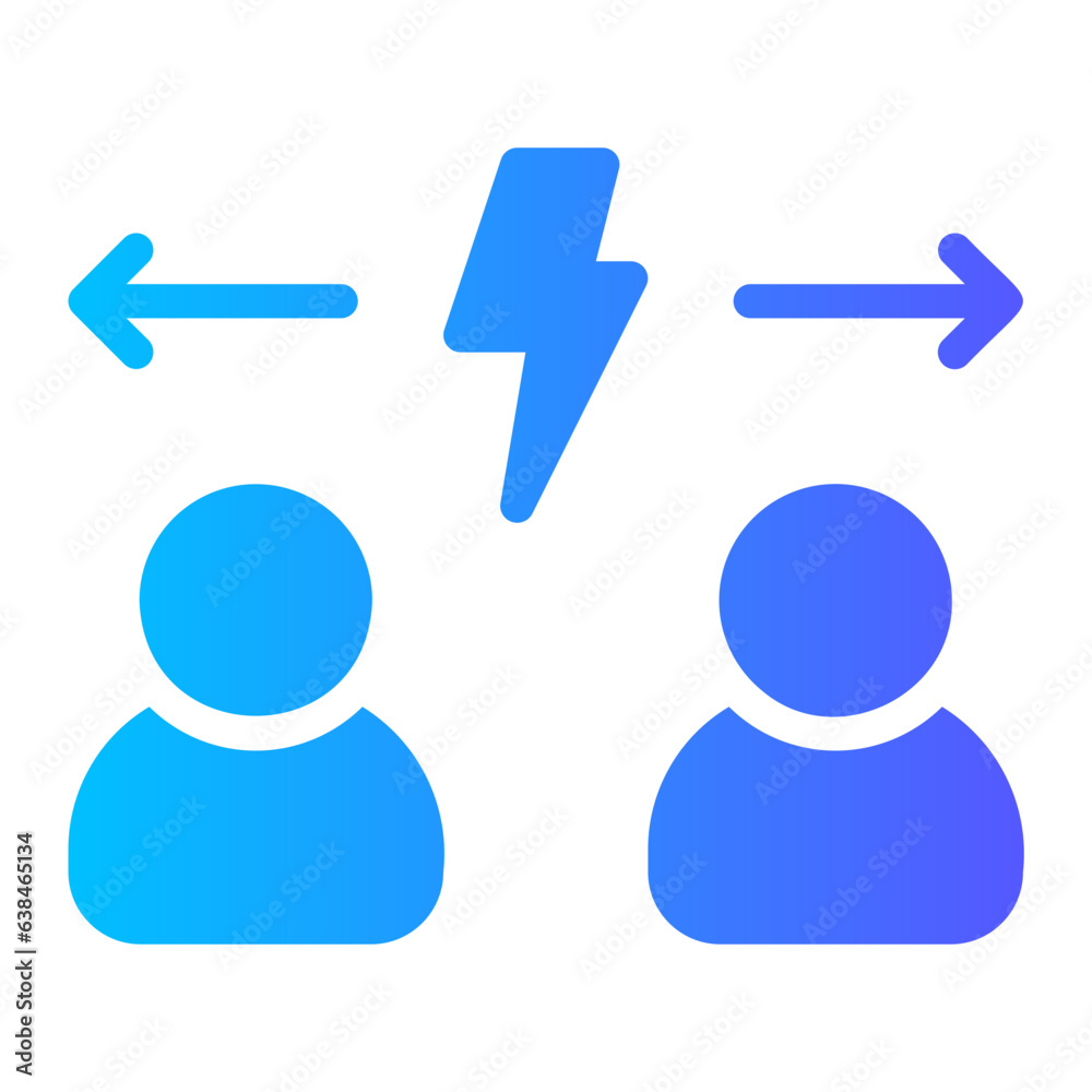 conflict gradient icon conflict gradient icon