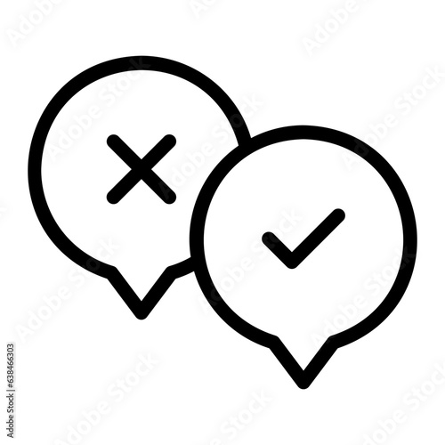 Disagreement line icon