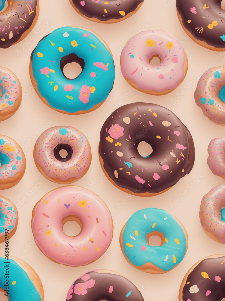 donuts isolated on light background donuts isolated on light background