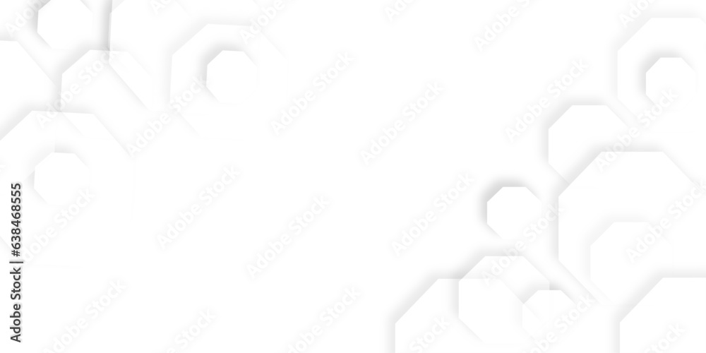 Abstract Futuristic Science, Business, Health and Technology Geometric Hexagon Shape Border Clean White Background geometric mesh cell texture. Abstract Futuristic Science, Business, Health and Technology Geometric Hexagon Shape Border Clean White Background geometric mesh cell texture.
