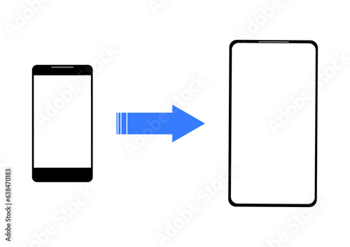 スマートフォンを新機種へ機種変更する