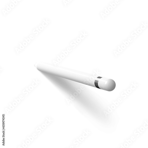 Blank white stylus pencil isolated