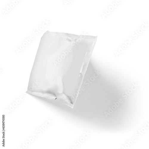 Blank white pasta saucer paper isolated.