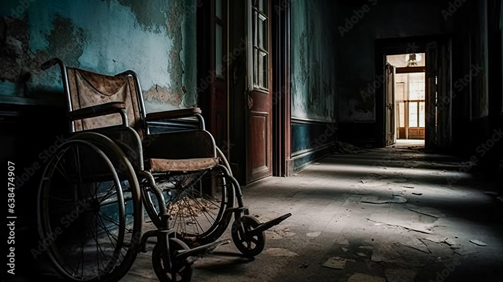 Obraz premium An Empty Chair, A Heavy Heart. AI Generated