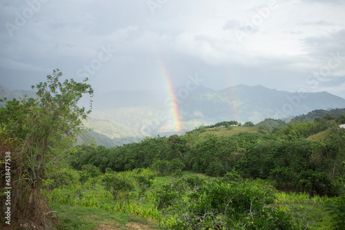 rainbow in the mountains