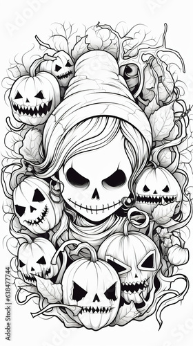 halloween skull with a skull