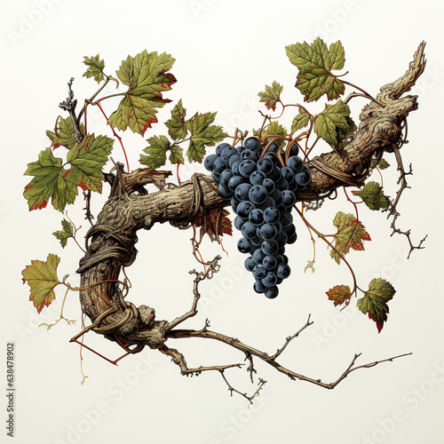 grapes on vine