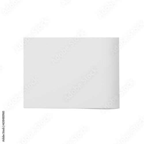 Blank white brochure papers isolated. © abakfarell