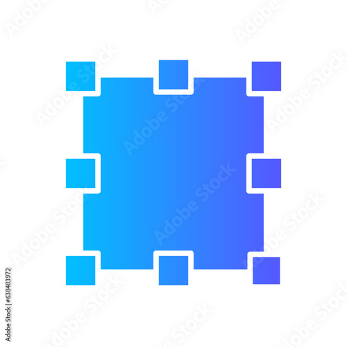 bounding box gradient icon