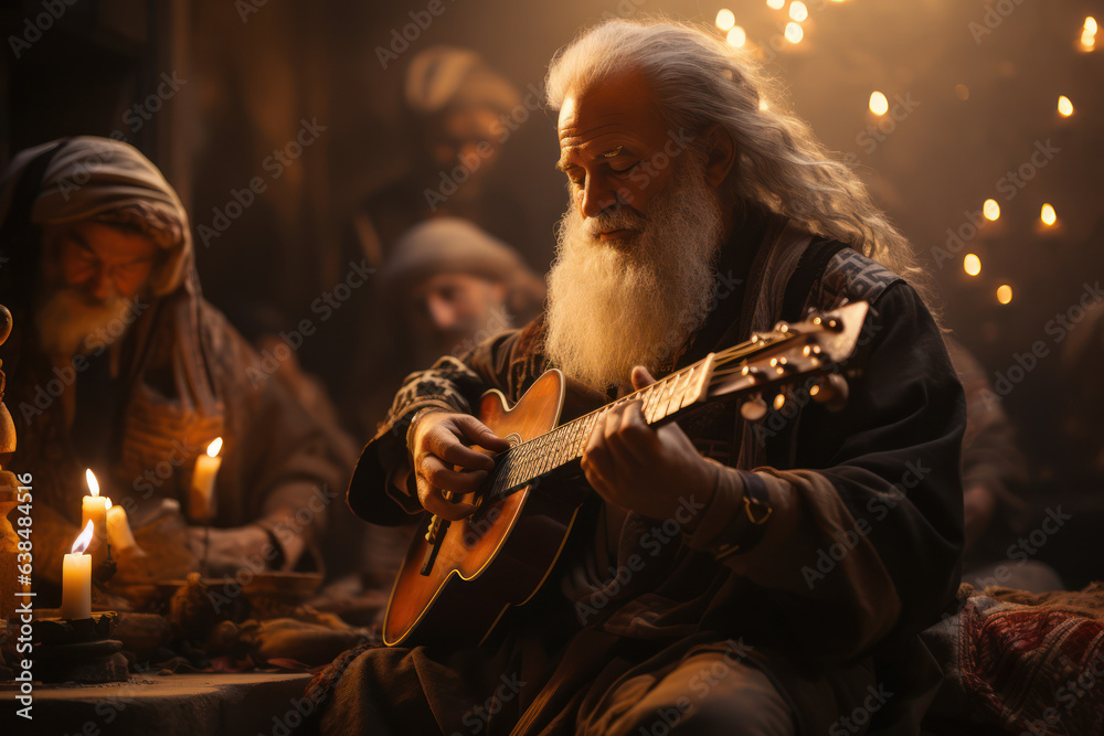 Traditional Music. Musicians playing instruments during religious ceremonies, adding a melodious element to the culture of faith. Generative Ai. Traditional Music. Musicians playing instruments during religious ceremonies, adding a melodious element to the culture of faith. Generative Ai.