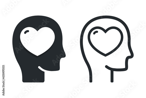 Person love icon. Vector illustration