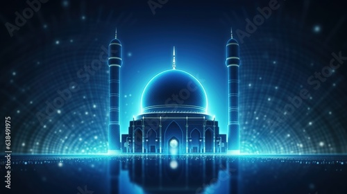 Islamic icon, Id-Ul-Fitr, Ramzan, Hijra - Islamic New Year, Bakrid (Eid-al-Adha), Moharam, and Miladi Nabi, Generative ai. photo