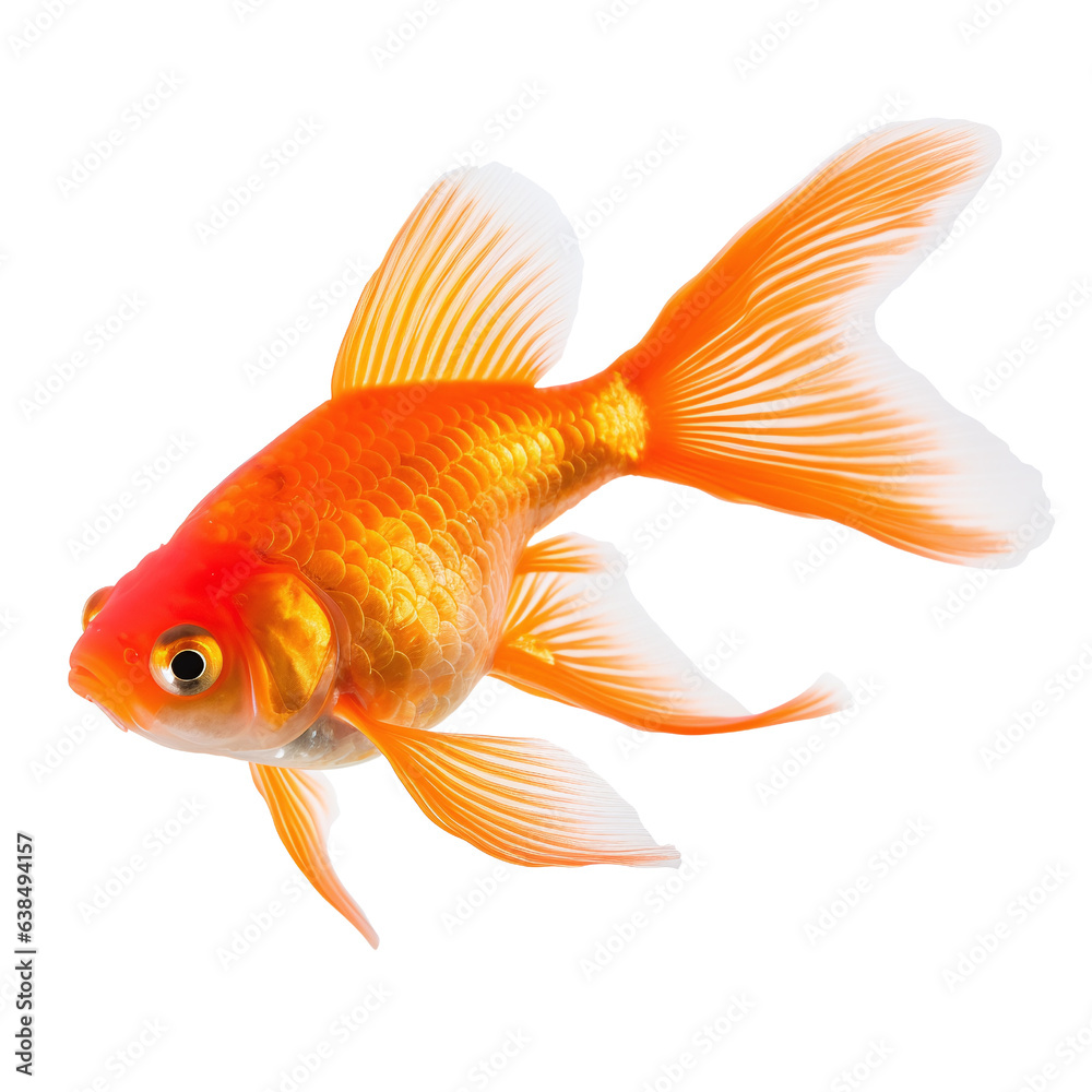 Fototapeta premium goldfish isolated on white