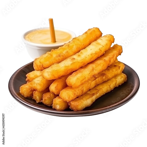 Cheese sticks, often referred to as mozzarella sticks, are a popular appetizer or snack made from cheese that is coated in a breadcrumb or batter mixture and deep-fried until crispy and golden. 