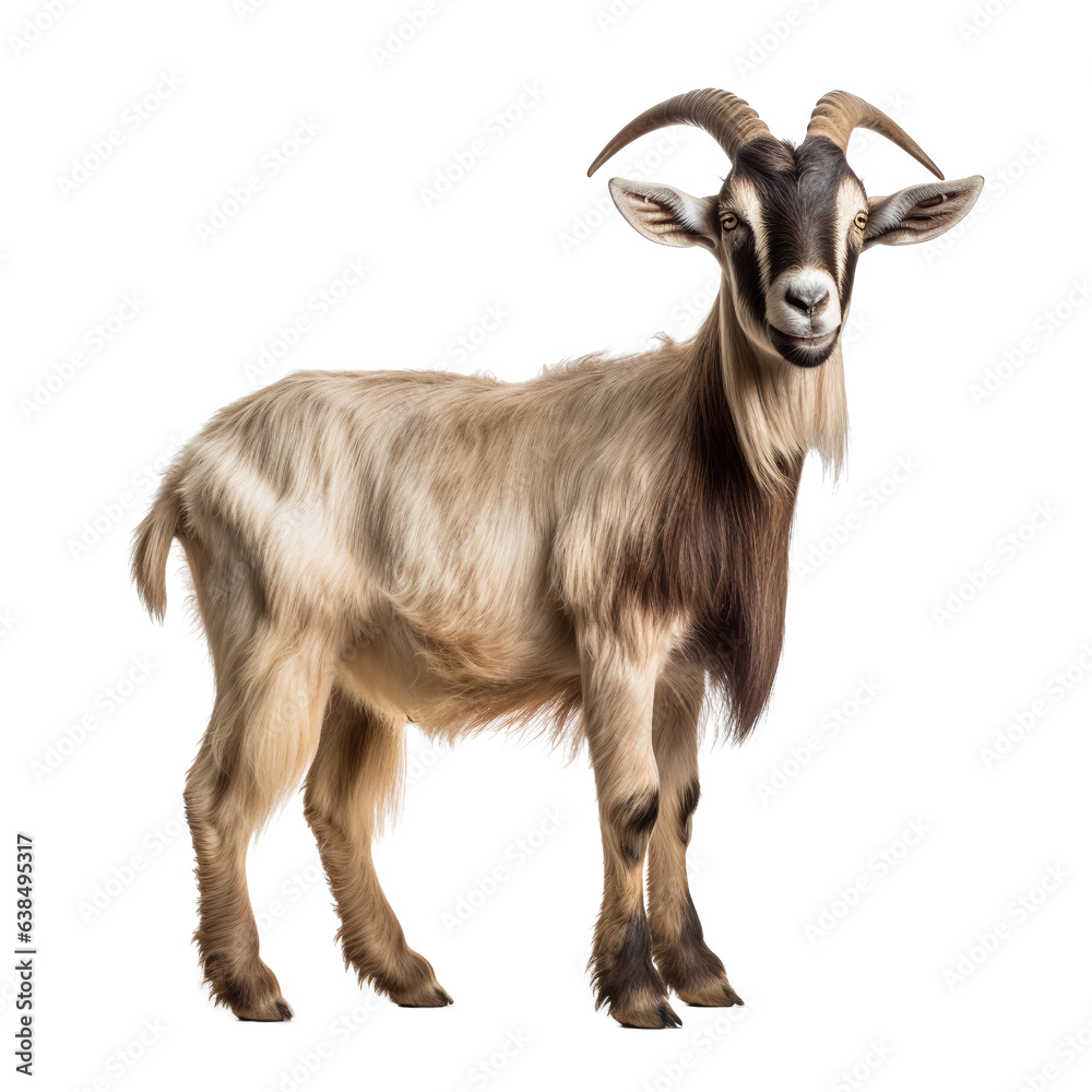 goat isolated on white