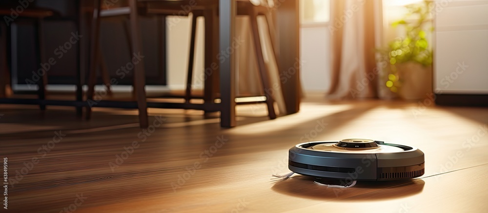 Home robot cleaning kitchen Home robot cleaning kitchen