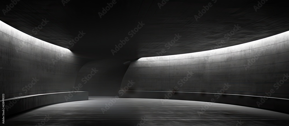 Abstract a dark empty concrete interior Abstract a dark empty concrete interior