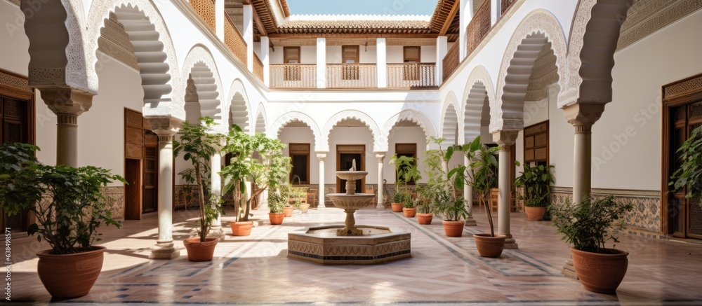 Courtyard in Andalusia - obrazy, fototapety, plakaty 