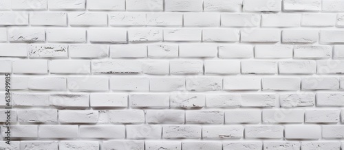 White brick wall newly constructed as backdrop