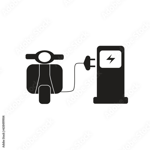 motor cycle electrik charge photo