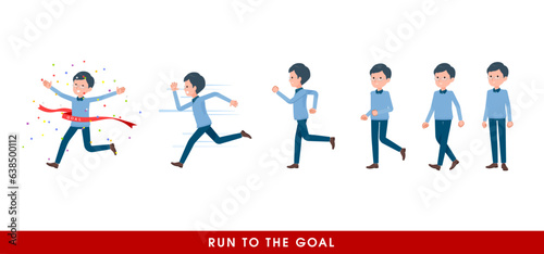 走り出すお父さんのセット