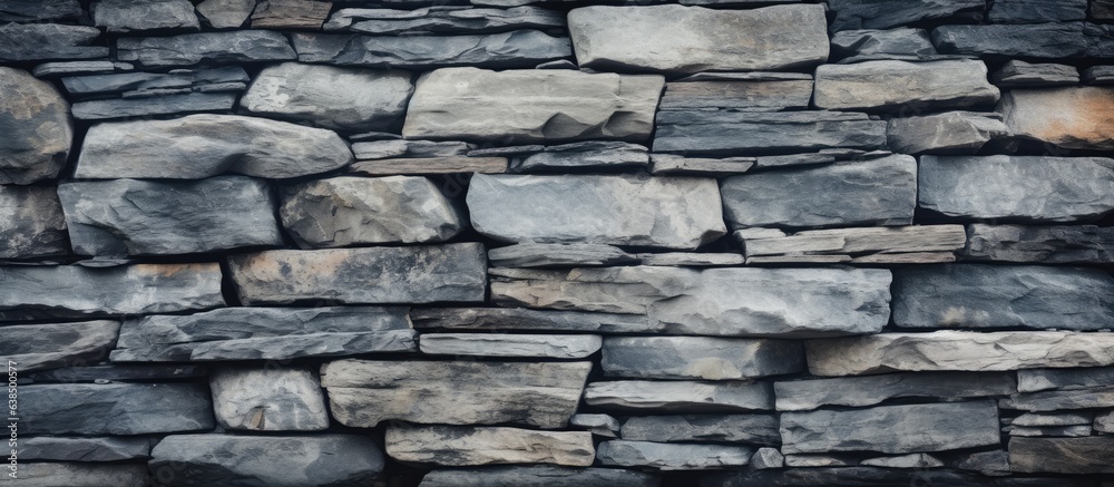 Background of a stone wall made from natural rocks