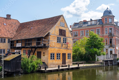 Urban historical traditional houses in denmark