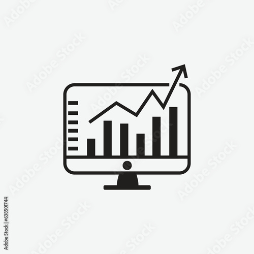 business graph icon on graph