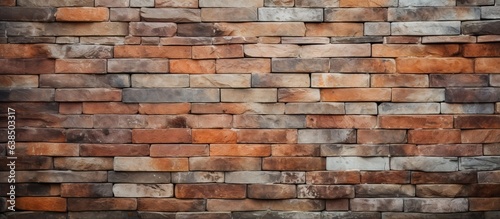 Vintage brick and stone wall used as design texture background