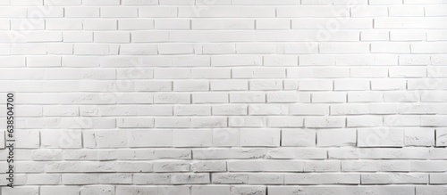 White brick wall newly constructed as backdrop