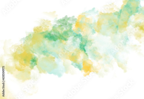 Watercolor multicolored stain paint smoke explosion overlay effect. Watercolor, smoke or cloud. Multicolored paint stain smoke bomb. Png image photo