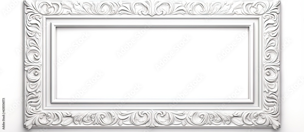 White background illustration with frame isolated