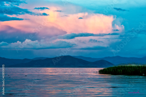 lake and mountains