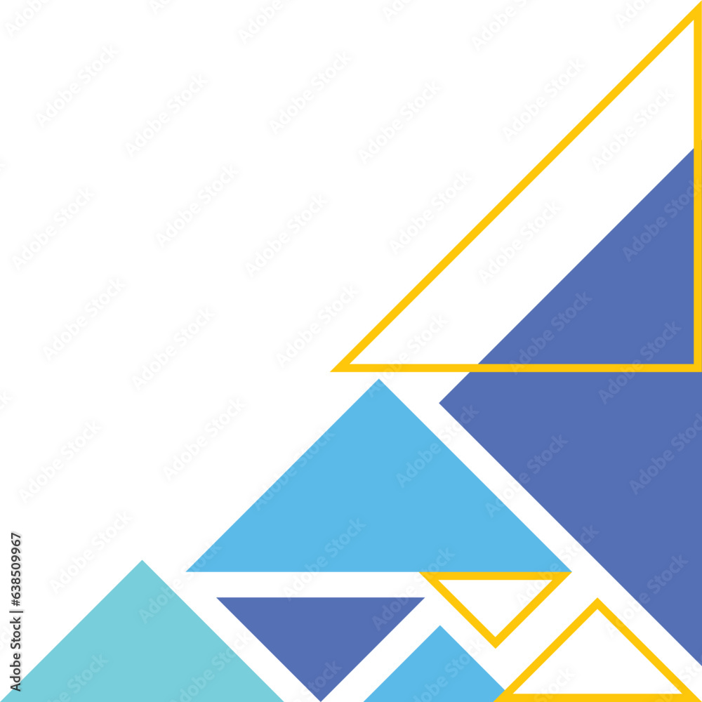 Yellow Blue Geometric Triangle Modern Yellow Blue Geometric Triangle Modern