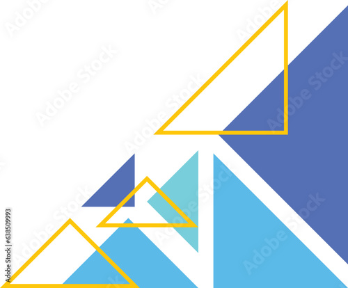 Yellow Blue Geometric Triangle Modern