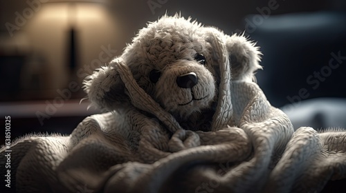 Illustration of cute and real looking baby bear toys