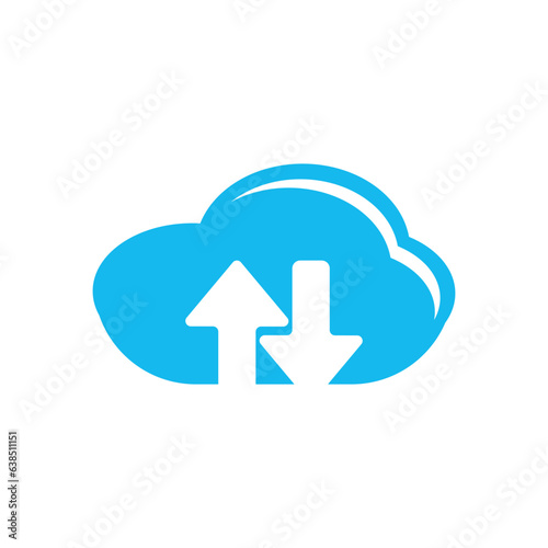 symbol of bidirectional arrows data transfer vector