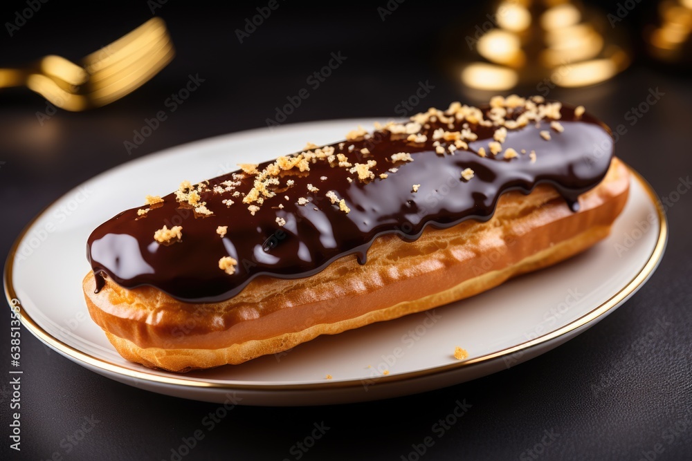 Eclair, French pastry. Perfection, bakery. Eclair, French pastry. Perfection, bakery.