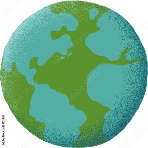 Green planet concept illustration
