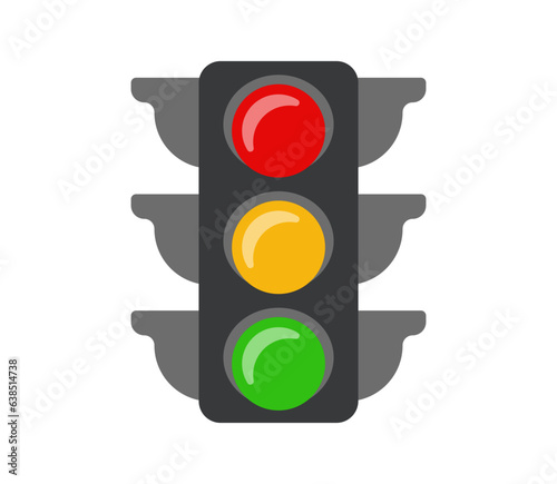 Vector traffic light illustration.