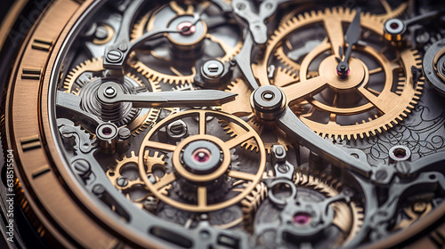 Macro Close-Up Of A Mechanical Watch