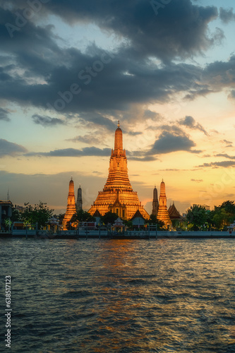 Wat Arun temple or Wat Arun Ratchawararam temple. Beautiful temple in Bangkok Thailand. © Pornprasit Panada