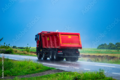 truck on the road