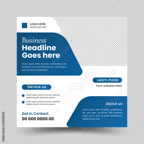 Creative corporate social media post design 