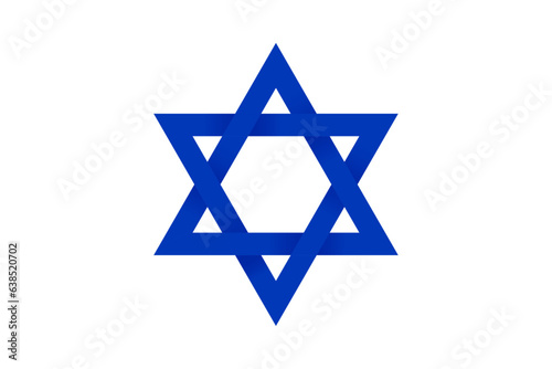 3d Star of David interwoven on White Background. Vector Illustration. EPS 10
