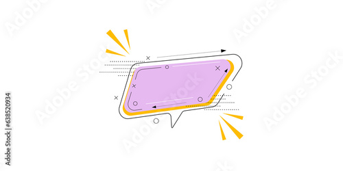 Stylish text box on transparent background